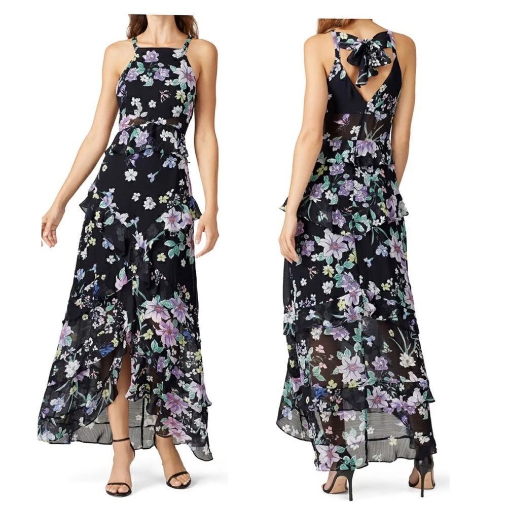 Great Jones Floral Ruffle Hem Maxi Dress
